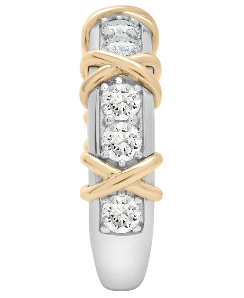 Macy's Diamond Xo Ring (1 ct. t.w.) in 14K Yellow and White Gold