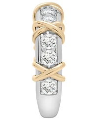 Macy's Diamond Xo Ring (1 ct. t.w.) in 14K Yellow and White Gold