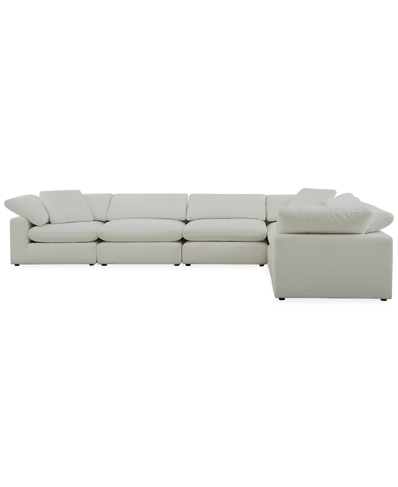 Furniture Fog 6-Pc. Fabric L-Sectional Sofa Set