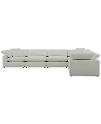 Furniture Fog 6-Pc. Fabric L-Sectional Sofa Set