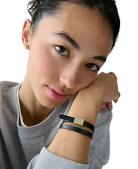 kate spade new york Cubic Zirconia Leather Wrap Bracelet