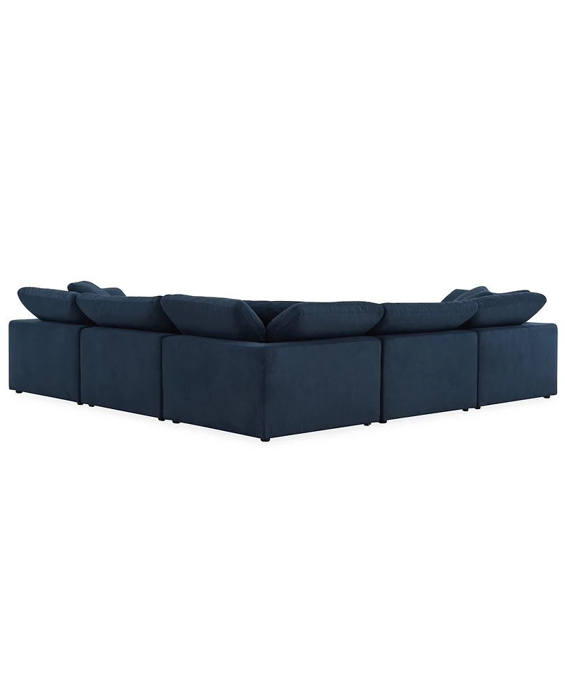 Fog 5-Pc Fabric L Sectional