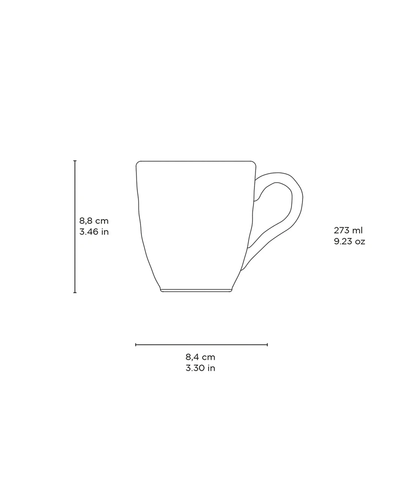 Porto Brasil Stoneware Coffee Mugs, Set of 4