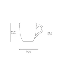 Porto Brasil Stoneware Coffee Mugs, Set of 4