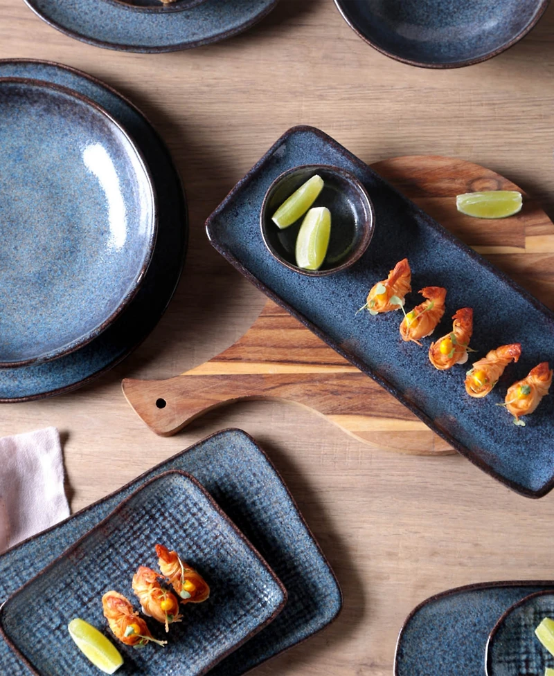 Porto Brasil 12.99" Stoneware Medium Rectangular Platters, Set of 4
