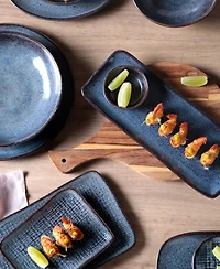 Porto Brasil 12.99" Stoneware Medium Rectangular Platters, Set of 4