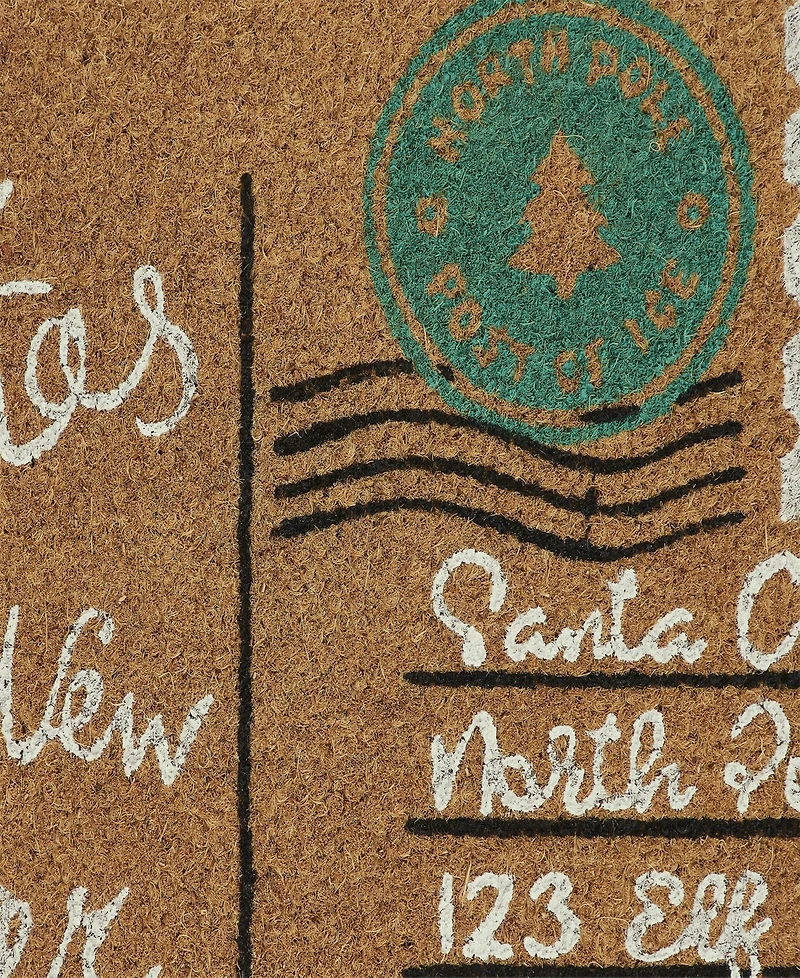 Vcny Home Holiday Postcard Outdoor Coir Doormat, 18" x 30"