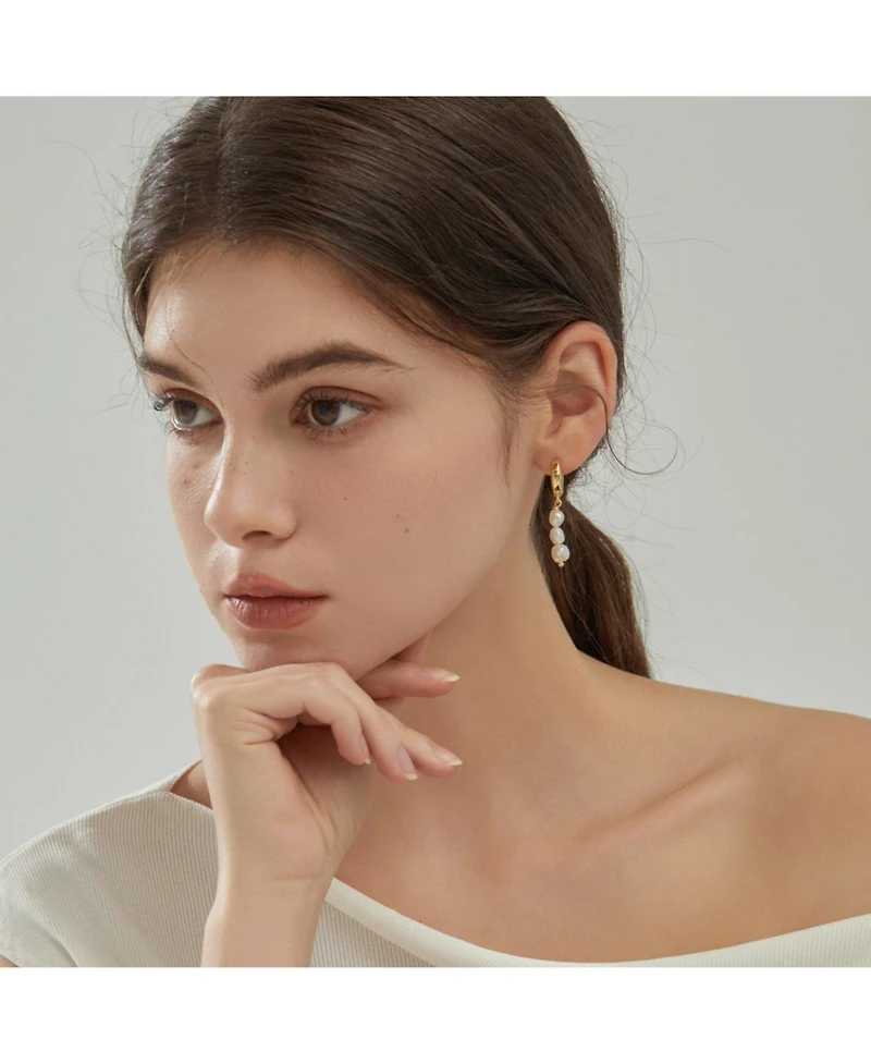Joey Baby Freshwater Pearl Bridal Silver Earring