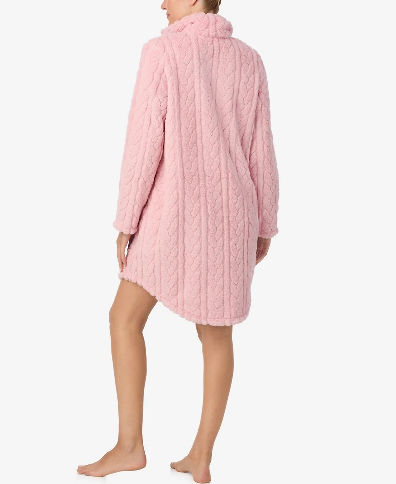 Ellen Tracy Women's Textured Long Sleeve Robe