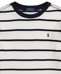 Polo Ralph Lauren Toddler and Little Boys Striped Waffle Cotton Long-Sleeve Tee