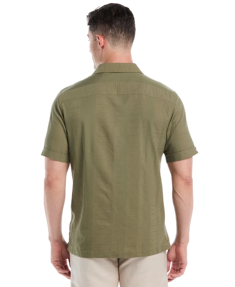 Cubavera Men's Big & Tall Seersucker Stripe Short Sleeves Shirt