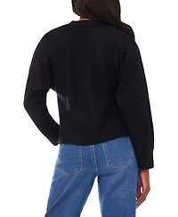 1.state Women's Cropped V-Neck Oversized Cardigan
