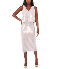 1.state Women's Sequin Embellished Midi Skirt