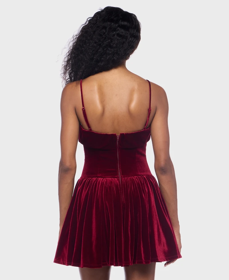 Alex & Sophia Junior's Spaghetti Strap V-Neck Button Down Dress