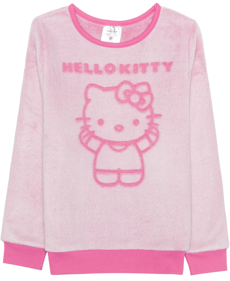 Hello Kitty Girls 7-14 Long Sleeve Debossed Pull-On Sweater