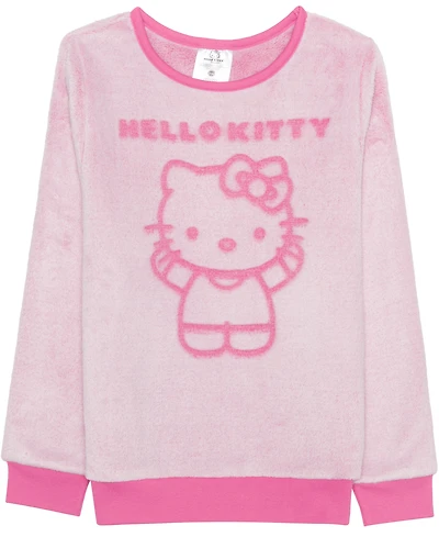 Hello Kitty Girls 7-14 Long Sleeve Debossed Pull-On Sweater