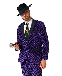Suitmeister Men's Party Suit - Faux Fur Purple