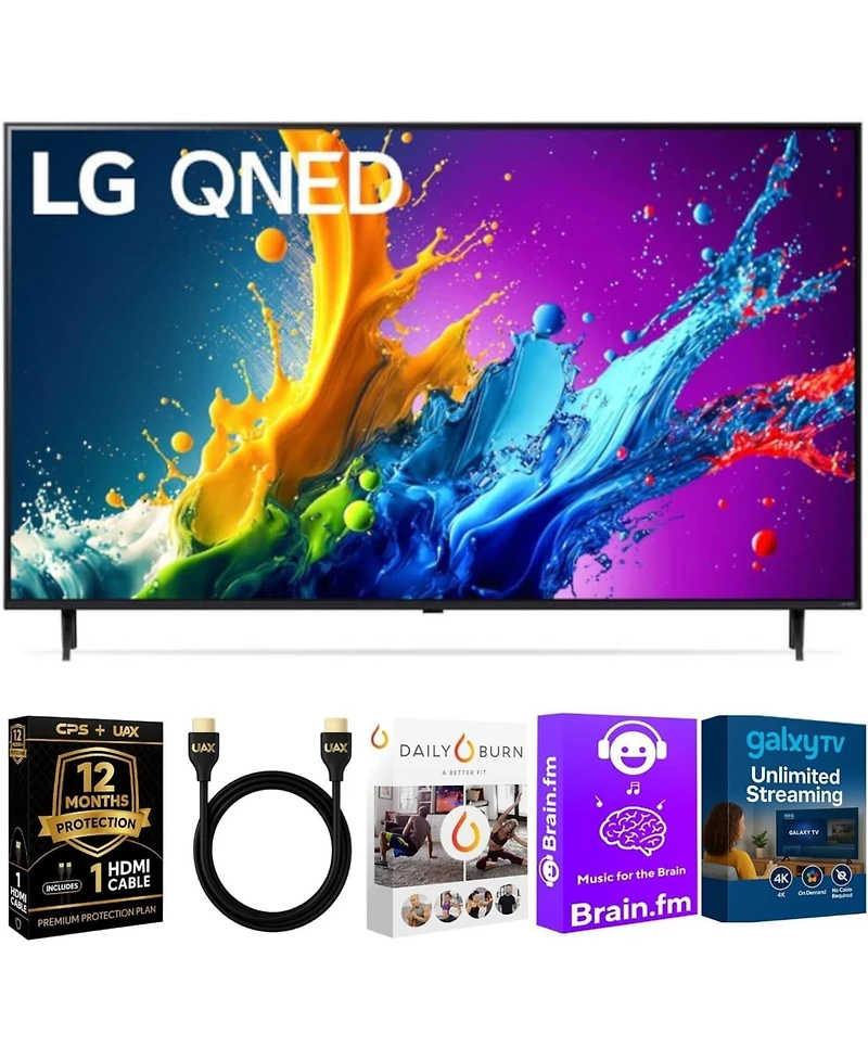 Lg 43" Qned 4K Smart Tv, Quantum Dot, Ai Processor, HDR10, webOS, Dolby Atmos, ThinQ, Alexa, Magic Remote, Gaming Optimizer - 43QNED80TUC