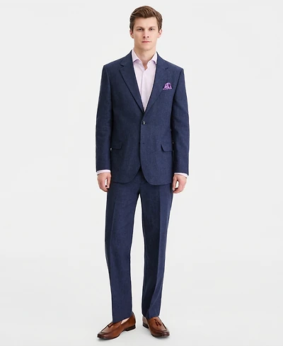 Nautica Men's Modern-Fit Cotton & Linen 2-Piece Suit