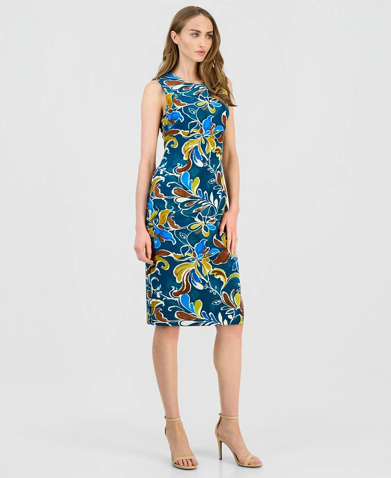 Anne Klein Women's Printed Sleeveless Sheath Dress