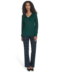 Tommy Hilfiger Women's V-Neck Cable Sweater
