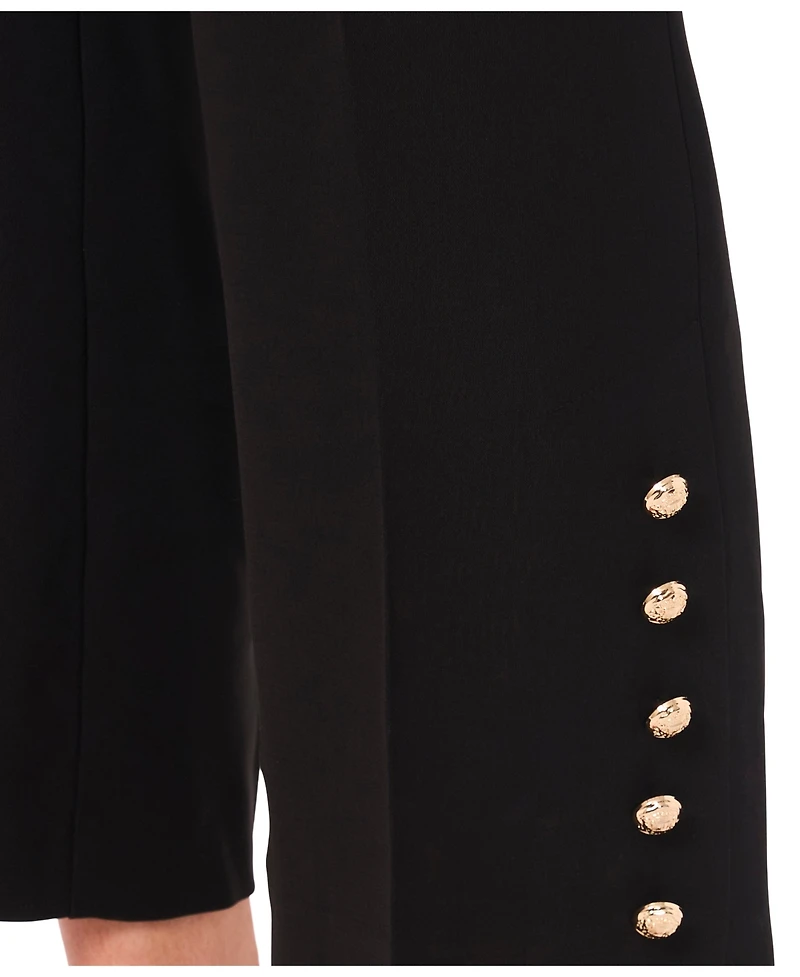 CeCe Women's Cropped Straight Leg Tailored Pants