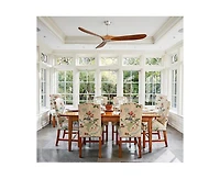60-inch Modern Sand Nickel 3-Blade Ceiling Fans with Intelligent Remote Control and Timing Function