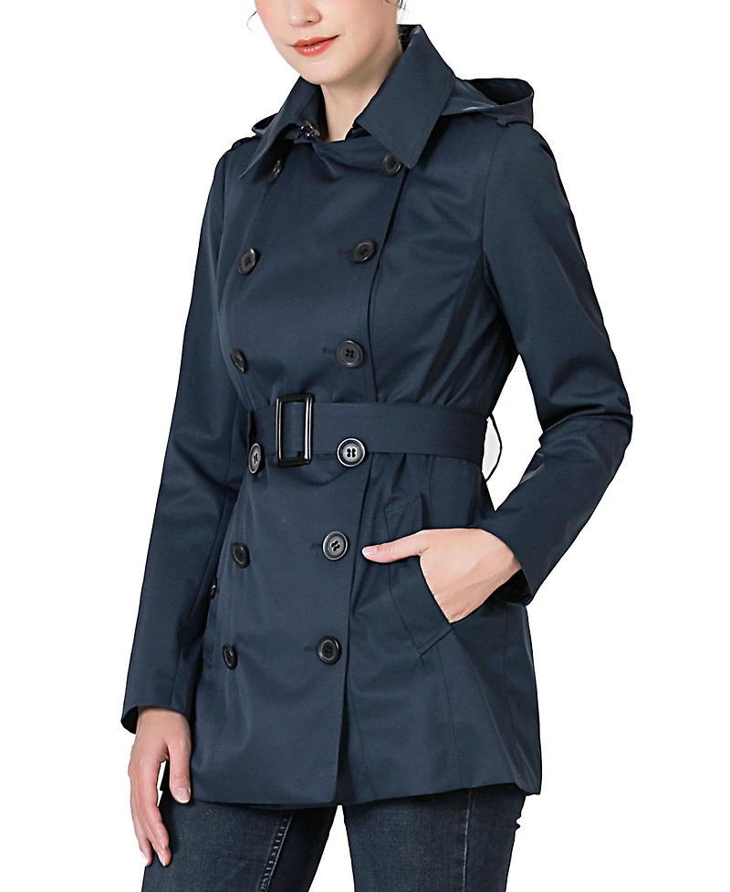 kimi + kai Women's Classic Short Trench Coat