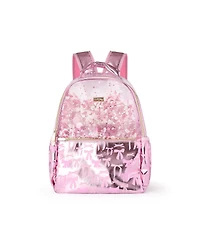 Packed Party Confetti-Filled Metallic Pink Backpack