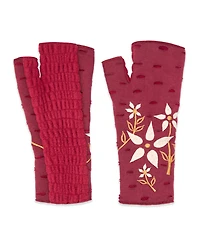 Women s Artisan Crafted Fleece Lined Viola Fingerless Gloves