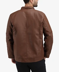 Xray Men's Grainy Pu Leather Moto Jacket