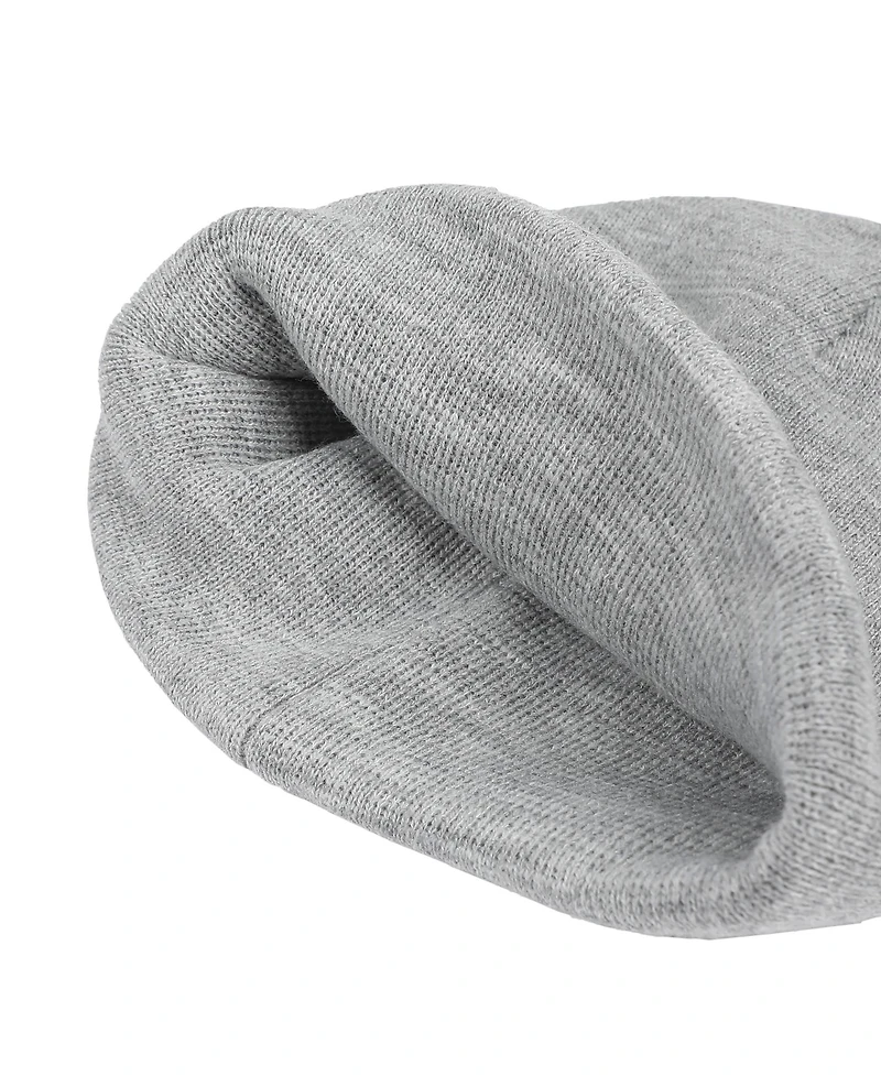 Dungeons & Dragons Men's Ampersand Logo Embroidery Heather Gray Acrylic Knit Cuff Beanie