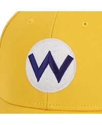 Super Mario Men's Wario Embroidery Cotton Twill B2 Structured Baseball Cap Traditional Adjustable