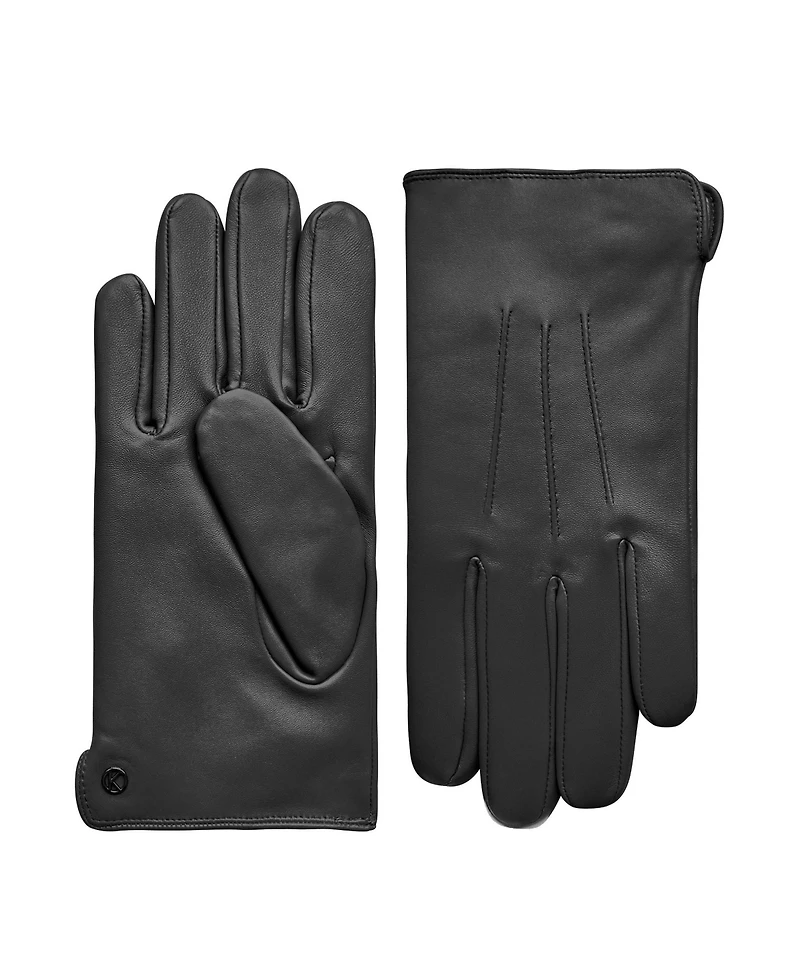 Kessler Men's Men`s Premium Lamb Leather Touchscreen Gloves "Carl" Cashmere Lining