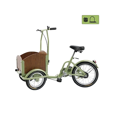 Artudatech Children/Lady Folding Pet Dog Tricycle Cart Reverse Three-wheel Bike