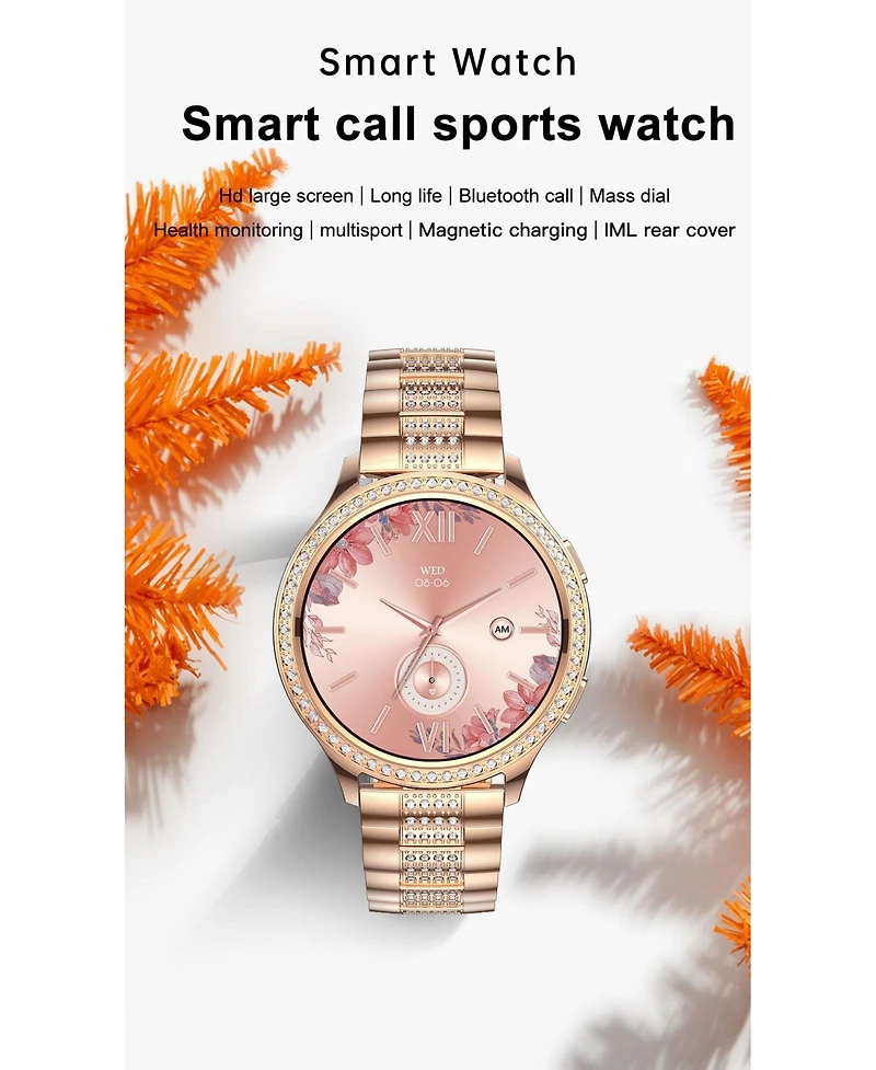 Ruxing Smart 1.32" Smart Watch Sport Multifunctional for Women With Bluetooth Calling Health Monitoring，Intelligent Reminder IP67