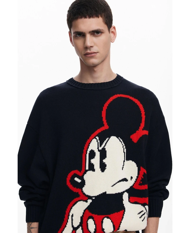 Desigual Men's Mickey Mouse knit sweater