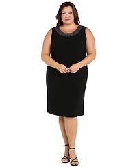 R & M Richards Plus Glitter Jacket Dress