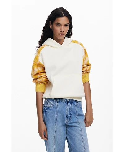 Desigual Women's Jacquard sleeve sweatshirt