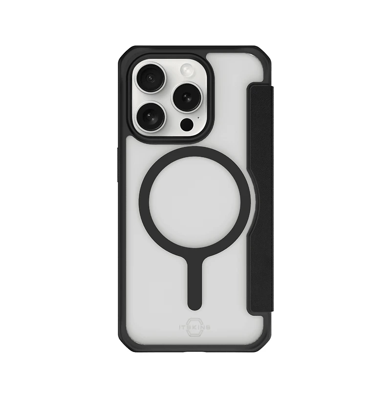 ITSkins Hybrid_R Folio MagSafe Case for Apple iPhone 15 Pro Max