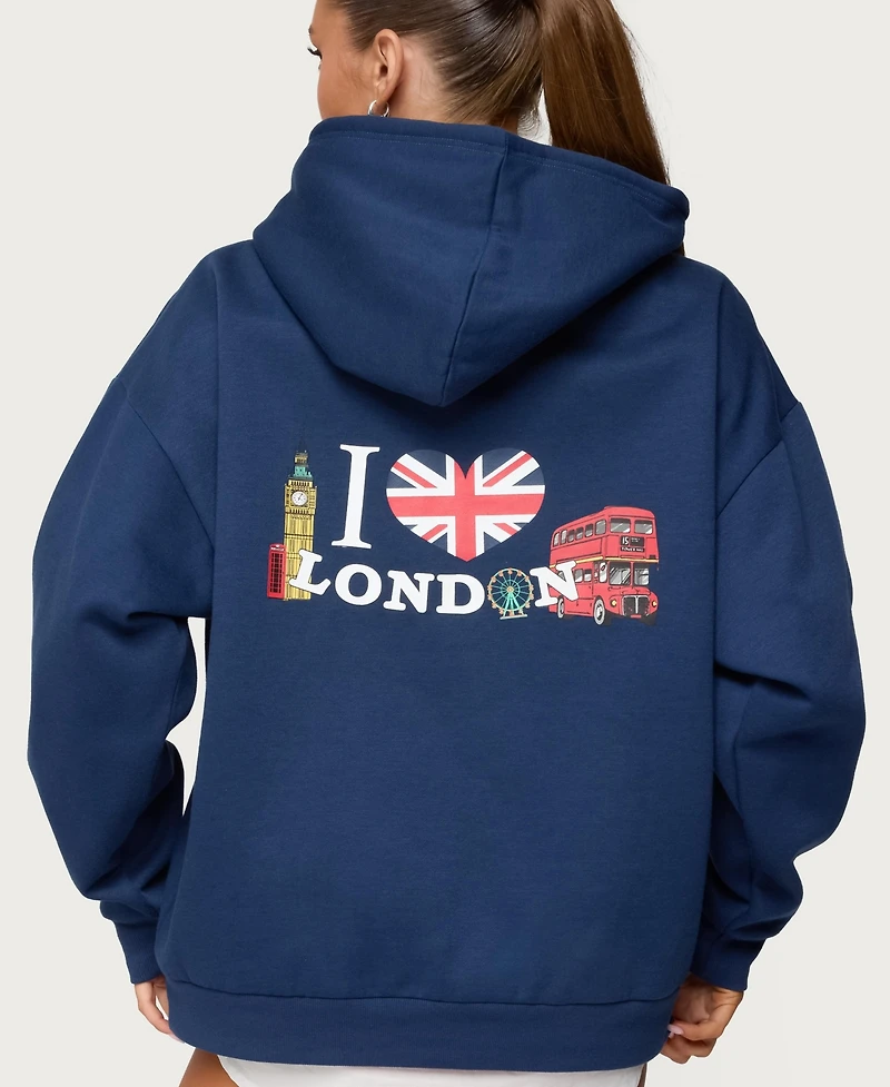 Edikted Women's Love London Oversized Hoodie