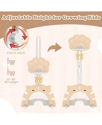 Sugift 3 in 1 Kids Basketball Hoop with Basketball and Foldable Rim