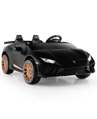 Sugift 24V Ride-on Car for Kids 4WD 2-Seater Licensed Lamborghini Electric Vehicles with Music