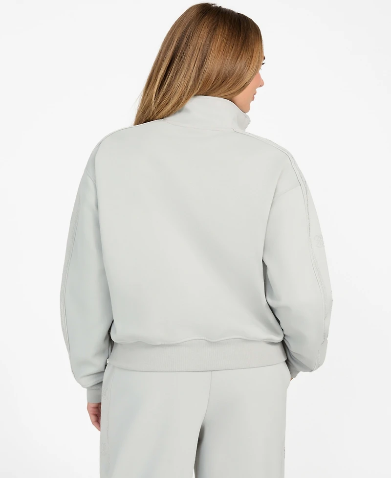 Guess Women's High Neck Full-Zip Sweatshirt
