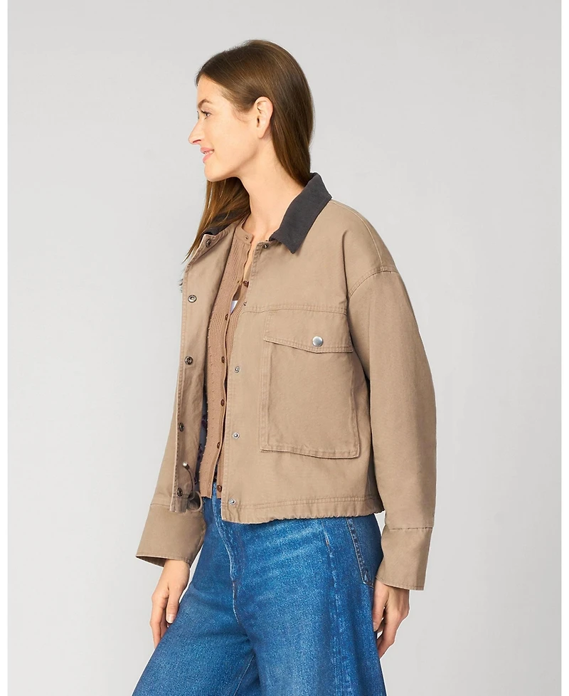 Cable & Gauge Women's Relaxed Cropped Barn Jacket