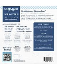Country Living Bark-Uterie Board – Charcuterie-Inspired Natural Dog Treats Variety