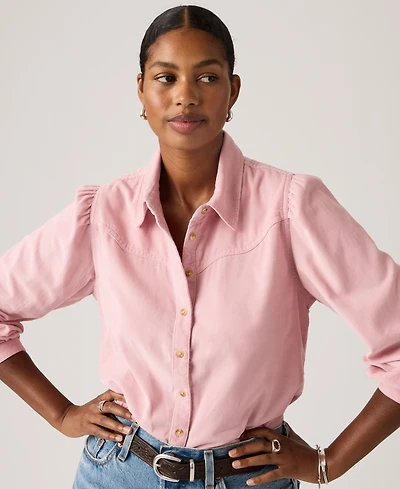 Levi's Women's Corduroy Journey Western Point Collar Shirt