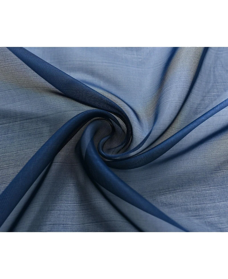 Designer Sheer Voile Rod Pocket Curtains For Small Windows