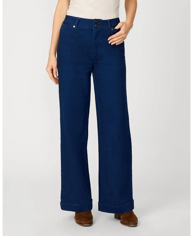 Cable & Gauge Women's Mid Rise Straight Leg Everyday Jean