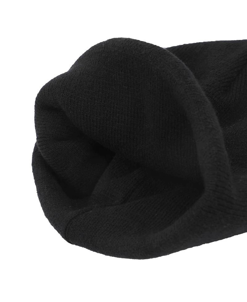 Spongebob Squarepants Men's Spongebob Square Pants Embroidered Circle Character Patch On Black Cuff Beanie